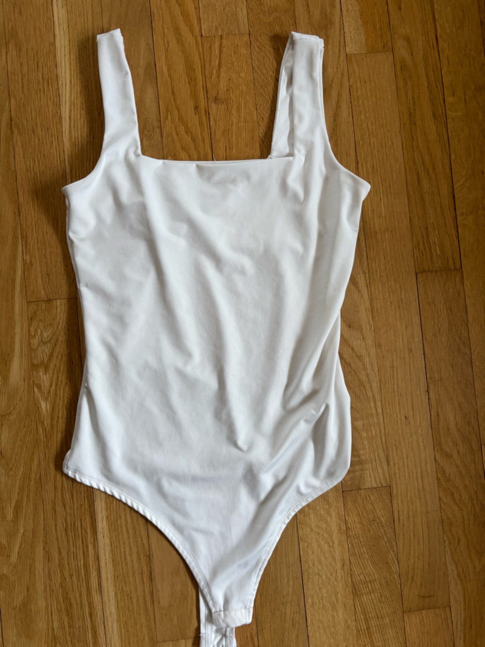 Live In The Moment White Thong Bodysuit
